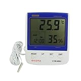 uxcell　温度湿度計　CTH-608A　長方形形状　ロータリースイッチ　バッテリ駆動