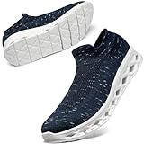 [MERPHINE] スニーカー スリッポン メンズ メンズ ウォーキングシューズ ナースシューズ メッシュ 紐なし 靴 立ち仕事 歩きやす