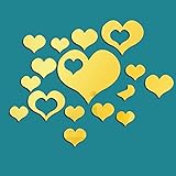 (Bidear)ラブ ミラー ウォール ステッカー 可愛なラブ 壁飾り 部屋装飾 子供部屋　ディスプレイ 店舗装飾　パーティ飾り プレゼント かわいい ウォールステッカー ウォールペーパー おしゃれ 