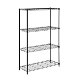 Honey-Can-Do SHF-03936 4-Tier Shelving Unit Rack with 350-Pound Capacity, 14 x 36 x 54-Inch, Black [