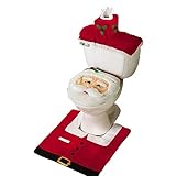 WeiMiSi クリスマス 飾り便座カバー トイレ用フタカバー トイレマット サンタクロス
