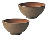 軟質プラスチックプランター L ブラウン 400Φ×200Hmm 2956-A-BR 2個セット