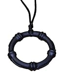 KidKusion Gummi Teething Necklace Bamboo, Black [並行輸入品]