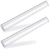 モーションセンサーライト、ロフタ充電式stick-on 27 LEDアルミニウムMotion Activated夜ライトの下キャビネット食器棚クローゼットワードローブキャンプ緊急照明with自動on 