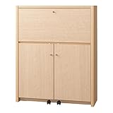 小島工芸 日本製 組立不要 健康仕様のFフォースター 高さ110.2cm ライティングデスク EP-90ライティングデスク チェリーナチュラル [幅89.5cm 奥行30cm] 2370767