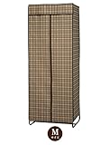 チェック柄 カバー付 クローゼットハンガー スーツロッカー サイズ：M