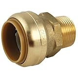 Sharkbite Brass Male Adapter (Push x Male Pipe)-3/8"X1/2"M ADAPTER (並行輸入品)