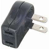 ヤザワコーポレーション L型プラグアダプター 横 AC 1個口 ブラック Y02SA01BK
