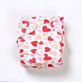 SUNNY BABY ワンサイズ布オムツカバー オレンジハートいっぱい柄