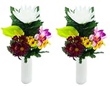 ニューホンコン造花 小仏壇花 2本組 白