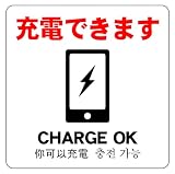充電できます 9cm×9cm 警告5 小 シール ステッカー ラベル