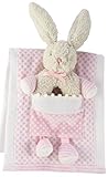 Mud Pie Bunny Burp Cloth with Rattle by Mud Pie [並行輸入品]