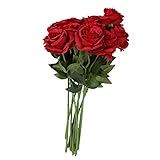 BULARY　造花　薔薇　バラ　花束　10本セット　高品質ローズ　プレセント　ギフト　インテリア　結婚式　誕生日　発表会　入学式　卒業式　3色から選べる　レッド
