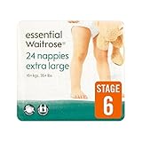 特大おむつサイズ1パック6不可欠24 (Waitrose) (x 4) - Extra Large Nappies Size 6 essential Waitrose 24 per pack (Pac