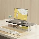 モニタースタンド 二段式 卓上 ディスプレイ台 モニター台 机上台 ノートパソコン・プリンター・iMac・パソコンに適用 耐荷重15kg (ブラック一段式)
