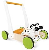 Hape - Galloping Zebra Cart Wooden Push and Pull Toy [並行輸入品]