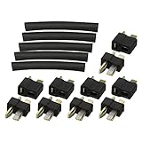 トップレーシング 2Pコネクター (オス5pcs.メス5pcs.)[BK] [イーグル模型] [#2709LP-BK05SET]