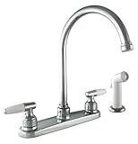 LDR 011 3950 Double Handle High Arc Kitchen Faucet, Chrome [並行輸入品]