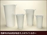 SELON ブリキ花桶 ホワイト 4号 業務用