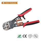 EZ RJ45 Crimp Tool for for RJ11 RJ12 and RJ45 connector HD Crimping Tool with wire cutter cable stri