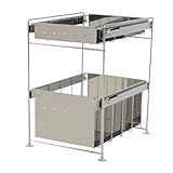 ビーワーススタイル 洗面下ラック 2段 幅27 ステンレス YA-810008