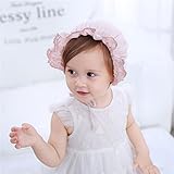 ベビー帽子 可愛い ハット 2ヶ月-3歳 赤ちゃん 新生児帽子 女の子 夏 アウトドア 日よけ帽 人気 サンバイザー 軽量 柔らかい コットン あご紐付 飛ばさない 出産祝い プレゼント 頭周り40-