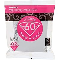 HARIO (ハリオ) V60用 ペーパーフィルター 02W 1~4杯用 100枚入り ホワイト VCF-02-100W