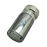 Fenteer 蛇口 LED ライト 水流 発光 電池不要 節水 効果 全5色 - カラフル