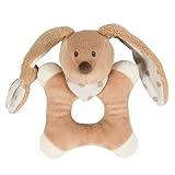 Nattou Cappuccino Collection Ringrattle Bunny by Cariboo Distribution [並行輸入品]