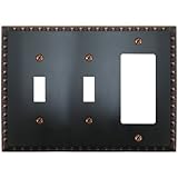 Amertac 90TTRVB Egg & Dart Aged Bronze Cast Wall Plate, 2 Toggle/1 Rocker [並行輸入品]