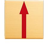 真鍮製境界用明示板 貼付 上矢 50mm×50mm×2mm：【測量機器】：205-0111