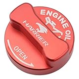 XIKER トヨタ ハリアー 60系 80系 専用 エンジンオイルフィラーキャップカバー ドレスアップ アルミ製 エンジンルーム 汚れ防止 パーツ カスタム アクセサリー 取り替えグッズ ドレスアップ (レッド)