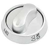 uxcell オーブンコントロールノブ　ノブカバー　　スイッチ　プラスチック製　オンオフ　シルバートーン