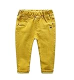 (コ-ランド) Co-land 子供服 男児 ロングパンツ 男の子 ジュニアズボン 綿製 ウエストゴム ベビー服 ボーイズズボン ボトムス カジュアル 普段着 イエロー 120cm