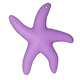 QIAONAI 赤ちゃん ベビー 歯固め 　おしゃぶり　　食品グレード シリコーン　 歯がため 　臼歯 おもちゃ ヒトデ 出産祝い 誕生日　安全 おもちゃ 知育玩具 4色 (パープル)