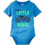 OSHKOSH(オシュコシュ) オシュコシュ オリジナル グラフィック ボディスーツ ブルー ロンパース半袖 9ヶ月【並行輸入】