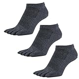 [アスカ] 5本指ソックス 厚底パイル 旭化成消臭ROICA使用 くるぶし丈 メンズ レディース 23-25cm 3足