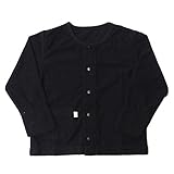 【日本製】プラチナムベイビー シンプルパイル カーディガン (ブラック×ブラック)
