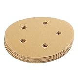 10枚入り サンディングディスク サンドペーパー 替えペーパー 直径125mm 5穴 ラウンドシェイプ 120グリット