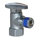 LASCO 06-9201 Angle Stop Quarter Turn Ball Valves, 1/2-Inch Iron Pipe Inlet X 3/8-Inch Compression O