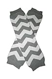 CHEVRON Light Gray & White Zig Zag Baby Sweet Leggings/Leggies/Leg Warmers - BubuBibi by BubuBibi