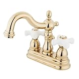 Kingston Brass KB1602PX Two Handle 4 in. Centerset Lavatory Faucet with Retail Pop-up