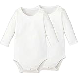 コンビミニ 長袖ボディTシャツ2枚組 90 オフホワイト