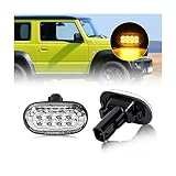 OPPLIGHT ジムニー LED サイドマーカー ウィンカー ジムニーJB64 ジムニーシエラ JB74 ジムニーノマド JC74 専用 マーカーランプ LEDウィンカー 純正アンバー色 明るい ハイフラ抵抗内蔵 ドレスアップ 防水 純正交換 カプラーオン 取付簡単 左右セット (クリアレンズ)