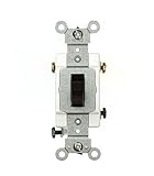 Leviton CSB3-20 20 Amp, 120/277 Volt, Toggle 3-Way AC Quiet Switch, Commercial Grade, Grounding, Bro