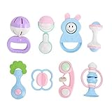 歯がためおもちゃ ガラガラ ラトル ハンドラトル おしゃぶり 歯固めセット 新生児 赤ちゃん おもちゃ 出産お祝い ベビー用品 ギフト 8点セット 安心素材