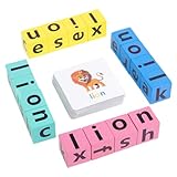 ERINGOGO モンテッソーリ英語文字パズル知育玩具 アルファベットブロック 学習カード付き 幼児向け語彙スペリングゲーム 対象年齢歳以上