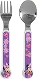 POS 423073 Fork and Spoon 2-Piece Cutlery Set with Minnie Gems Design / Stainless Steel by POS Hande