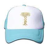 子供 メッシュキャップ 通気性 今季最新 ダンスの帽子 メッシュハット 木 命 おしゃれ 帽子 カジュアル ストーリート系ライトブルー プリント付き 無地