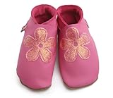 【英国製カーフレザーベビーシューズ】《花びら/ピンク blossom/pink  XLサイズ》
